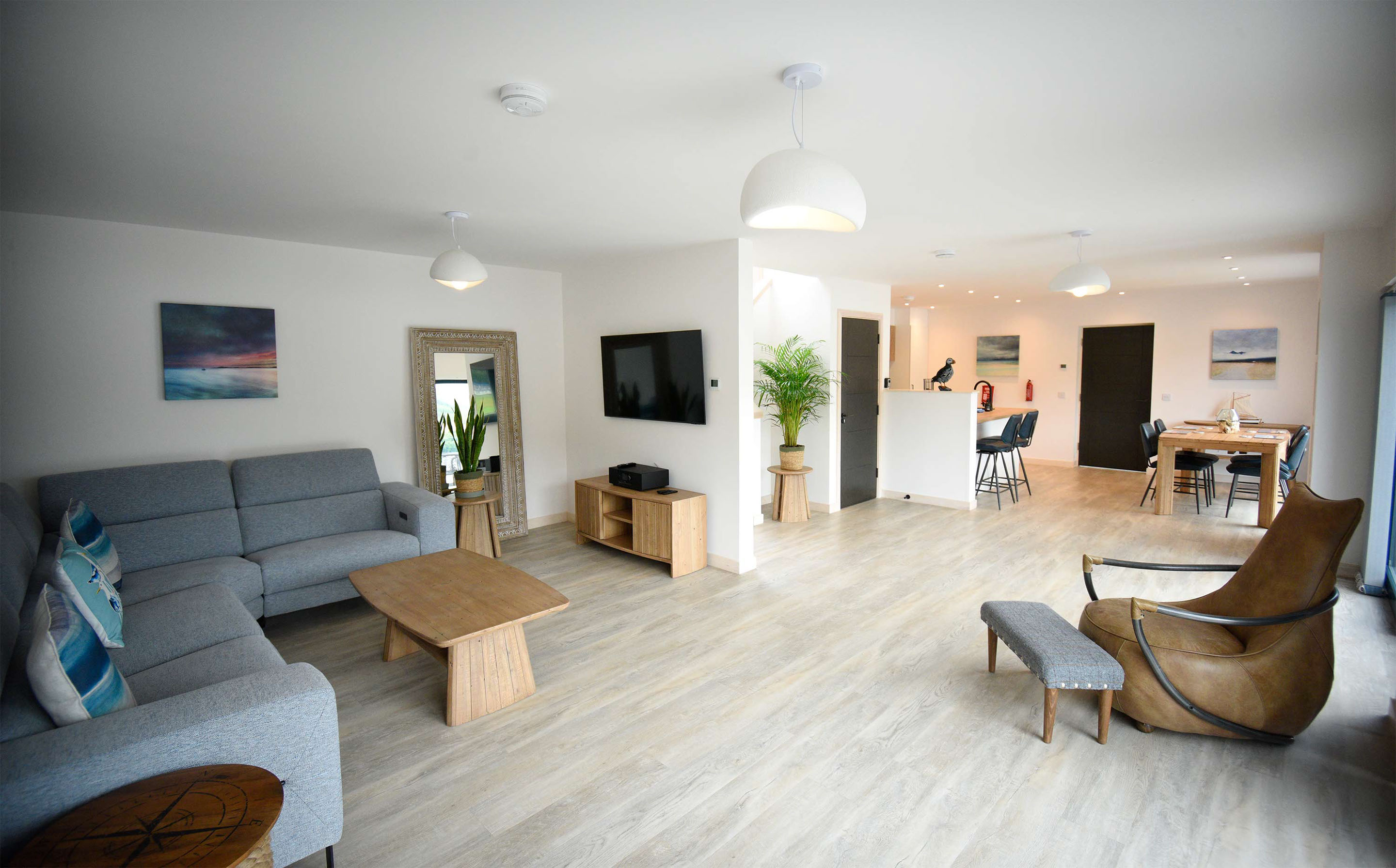 Fisherman's Cottage is an open plan luxury self catering accommodation in Portree with living room kitchen and sea views