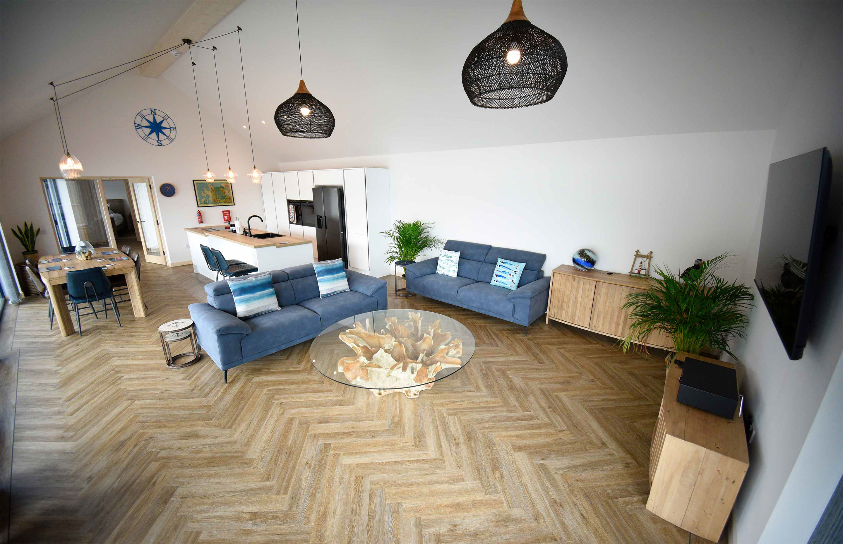 Stay in Portree Bay contains open plan modern properties with excellent facilities WIFI internet and stunning sea and mountain views