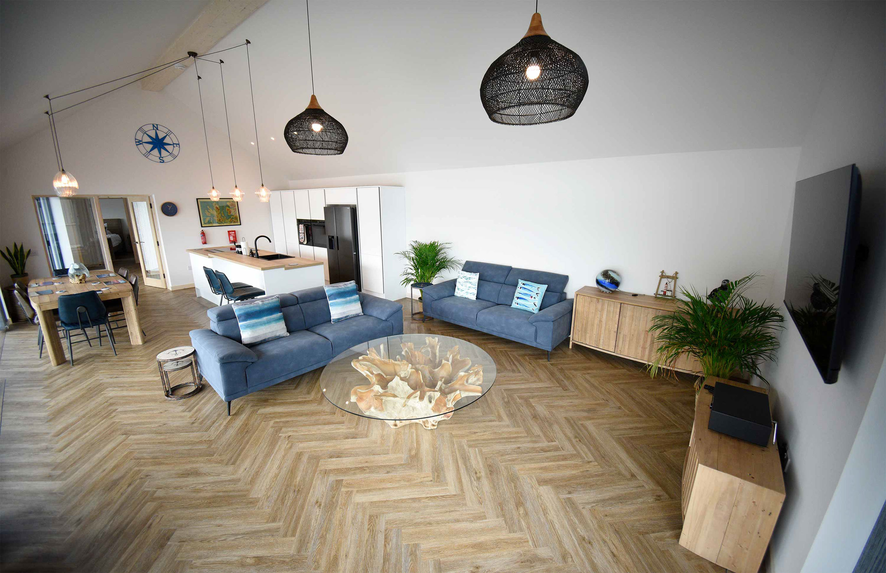 Stay in Portree Bay open plan self catering accommodation with sea views luxury property on the Isle of Skye